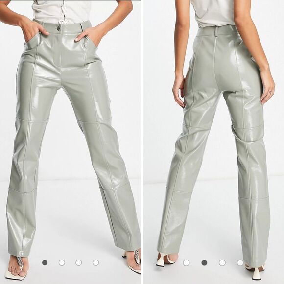 4th + Reckless Cool Gray High Waisted Pleather Pants | SZ S - Picture 1 of 14